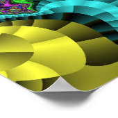 Colorful Rainbow Fractal Poster (Hoek)