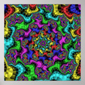Colorful Rainbow Fractal Poster (Voorkant)