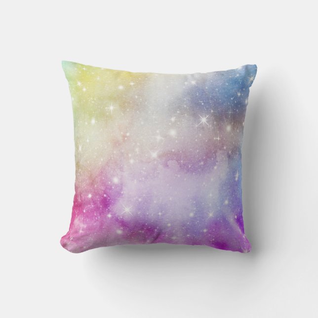 Colorful Rainbow Galaxy Pattern Kussen (Voorkant)
