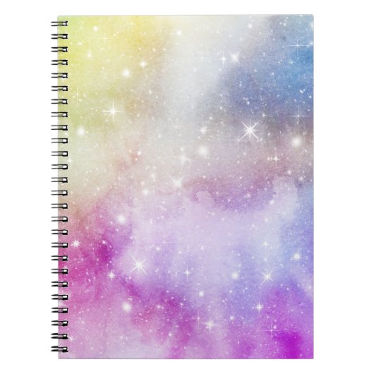 Colorful Rainbow Galaxy Pattern Notitieboek (Voorkant)