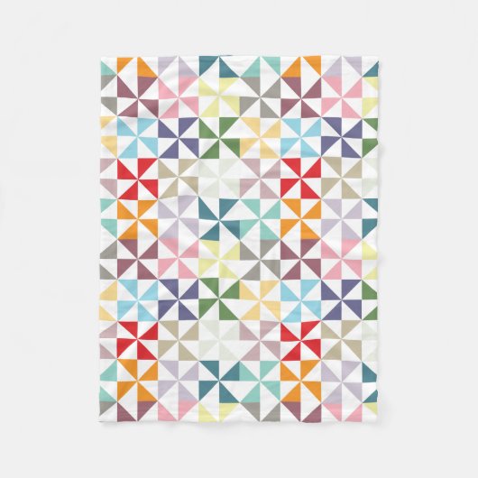 Colorful Rainbow Geometric Pinwheels Fleece Deken (Voorkant)