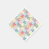 Colorful Rainbow Geometric Pinwheels Servet (Hoek)