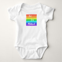 Colorful rainbow gepersonaliseerd Baby Jersey Body
