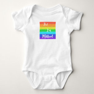 Colorful rainbow gepersonaliseerd Baby Jersey Body Romper