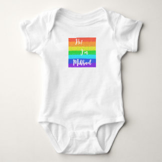 Colorful rainbow gepersonaliseerd Baby Jersey Body Romper