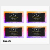 Colorful Rainbow Glitter en Black Product Labels (Vel)