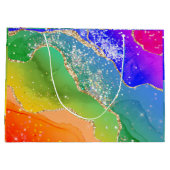 Colorful Rainbow Glitter Groot Cadeauzakje (Achterkant)