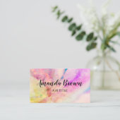 Colorful Rainbow Hand, geschreven professioneel Visitekaartje (Staand voorkant)