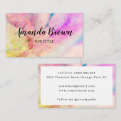 Colorful Rainbow Hand, geschreven professioneel Visitekaartje (Voorkant / Achterkant)