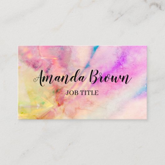 Colorful Rainbow Hand, geschreven professioneel Visitekaartje (Voorkant)