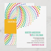 Colorful Rainbow Heart Sprinkles Weddenschap Kaart (Voorkant / Achterkant)