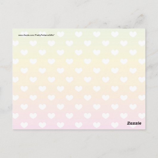 Colorful Rainbow Hearts Pattern Gifts Briefkaart (Achterkant)