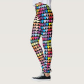 Colorful Rainbow Hearts Pattern Leggings (Links)