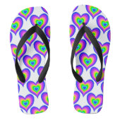 Colorful Rainbow Hearts Pride Love Teenslippers (Voetbed)
