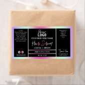 Colorful Rainbow Holographic Hair Serum Labels (Insitu)