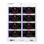 Colorful Rainbow Holographic Hair Serum Labels (Full Sheet)