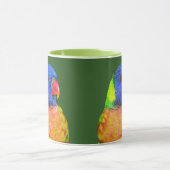 Colorful Rainbow Loriket Parrot Foto Mok (Midden)