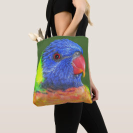 Colorful Rainbow Loriket Parrot Foto Tote Bag