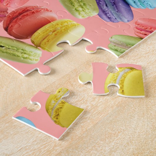Colorful Rainbow Macaron Cookies Pattern Legpuzzel (Zijkant)