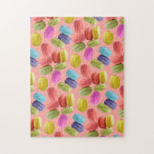 Colorful Rainbow Macaron Cookies Pattern Legpuzzel (Verticaal)