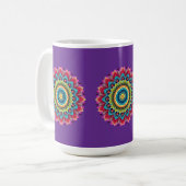Colorful Rainbow Mandala Mug Koffiemok (Voorkant links)