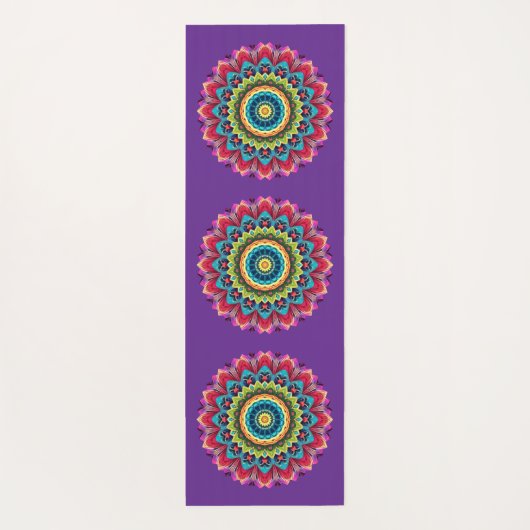 Colorful Rainbow Mandala Yoga Mat (Achterkant)