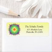 Colorful Rainbow Mandala Zen Label (Insitu)