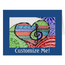 Colorful Rainbow Music Heart Doodle Persoonlijk