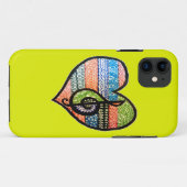 Colorful Rainbow Music Heart gepersonaliseerd Case-Mate iPhone Case (Achterkant (horizontaal))