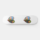 Colorful Rainbow Music Heart Skateboard (Horizontaal)
