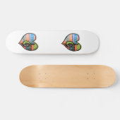 Colorful Rainbow Music Heart Skateboard (Horizontaal)