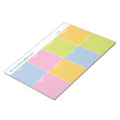 Colorful Rainbow Pastel Custom Weekly Planner Notitieblok (Schuin)