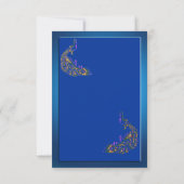 Colorful Rainbow Peacococks Dank u Bedankkaart (Achterkant)