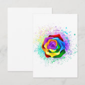 Colorful Rainbow Rose RSVP Kaartje (Voorkant / Achterkant)