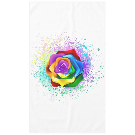 Colorful Rainbow Rose Tafelkleed (Voorkant)