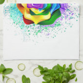 Colorful Rainbow Rose Theedoek (Gevouwen)