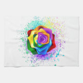 Colorful Rainbow Rose Theedoek (Horizontaal)