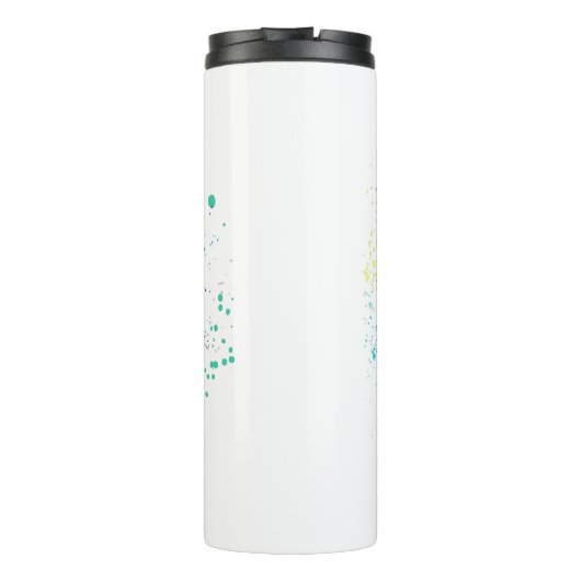 Colorful Rainbow Rose Thermosbeker (Achterkant)