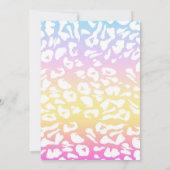 Colorful Rainbow Sequin Glitter Safari Birthday Kaart (Achterkant)