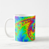 Colorful Rainbow Spiral Fractal Koffiemok (Links)