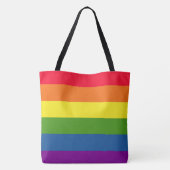 Colorful Rainbow Stripes Celebration Tote Bag (Achterkant)