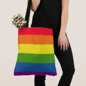 Colorful Rainbow Stripes Celebration Tote Bag (Dichtbij)