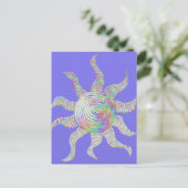 Colorful Rainbow Sun Briefkaart (Staand voorkant)