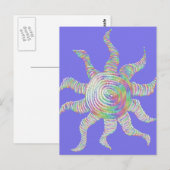 Colorful Rainbow Sun Briefkaart (Voorkant / Achterkant)