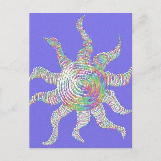 Colorful Rainbow Sun Briefkaart (Voorkant)