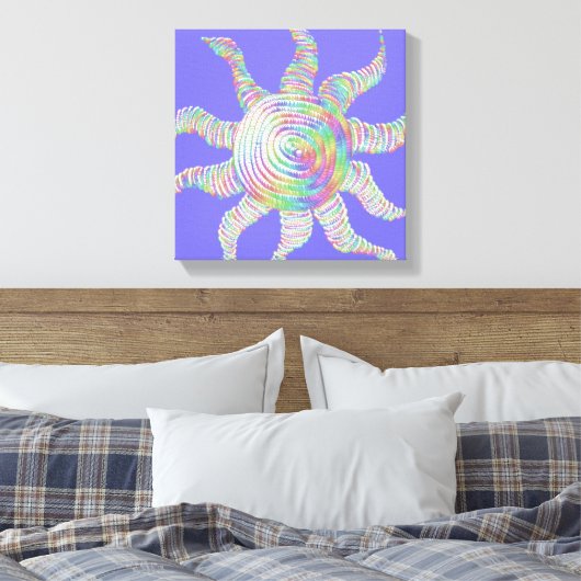 Colorful Rainbow Sun Canvas Afdruk (Insitu (Slaapkamer))