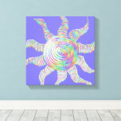 Colorful Rainbow Sun Canvas Afdruk (Insitu (Houten vloer))