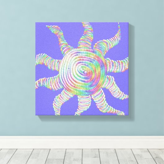 Colorful Rainbow Sun Canvas Afdruk (Insitu (Houten vloer))