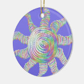 Colorful Rainbow Sun Keramisch Ornament (Links)