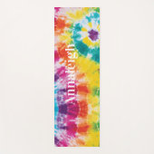 Colorful Rainbow Tie Dye Aangepaste naam mam Yogamat (Voorkant)